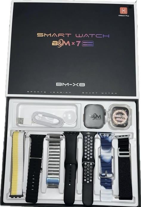 پک ساعت هوشمند اولترا هفت بند برند B&M همراه با گارد